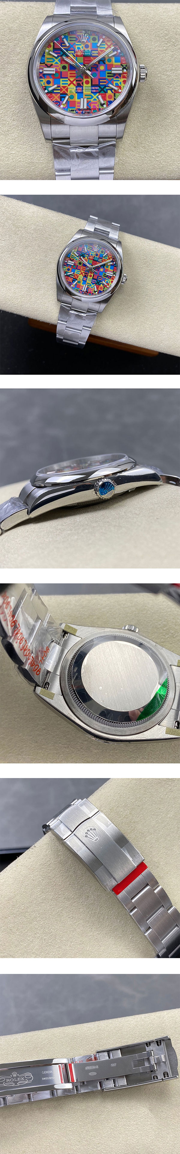 【EWE製 レインボー】ロレックスコピーオイスターパーペチュアルM126000-0016 